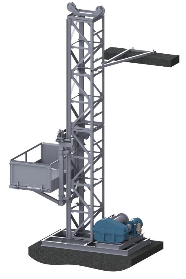 Грузовой строительный подъемник