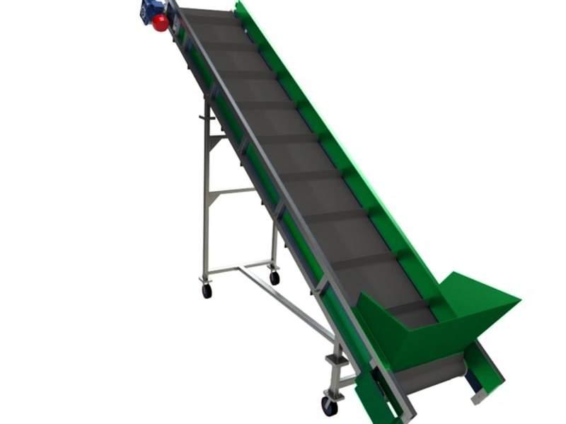 Наклонный конвейер для угля