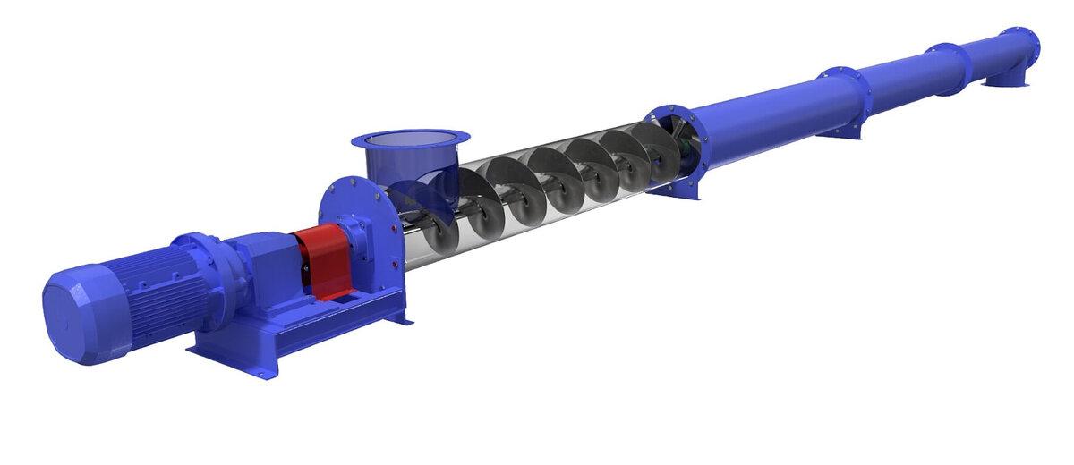 Конвейер для механической транспортировки цемента